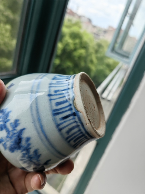 古玩陶瓷青花折枝花卉紋罐真品鑒賞圖
