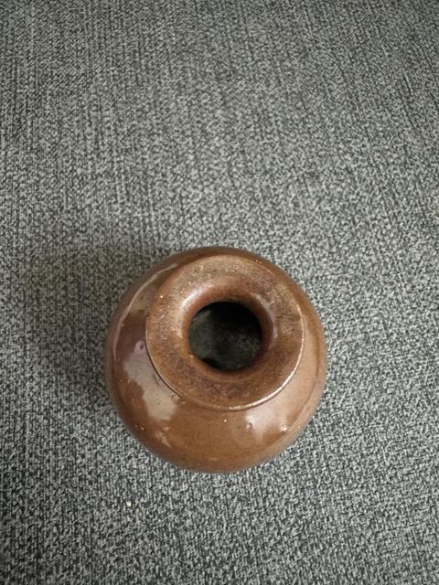 古玩陶瓷紫金釉石榴罐真品鑒賞圖