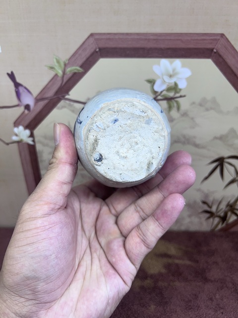 古玩陶瓷青花花卉紋雙系罐真品鑒賞圖