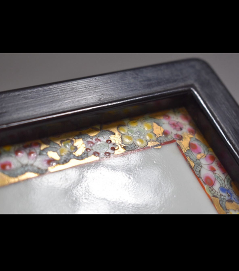 古玩陶瓷粉彩八仙人物瓷板真品鑒賞圖