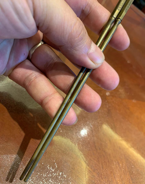 古玩銅器銅筷真品鑒賞圖