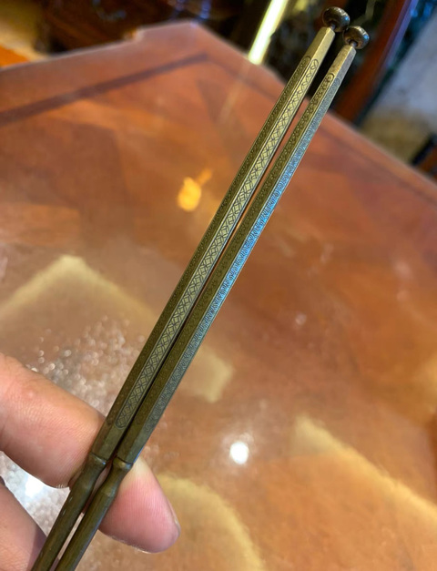 古玩銅器銅筷真品鑒賞圖