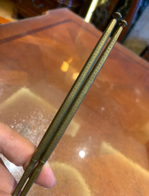 古玩銅器銅筷真品鑒賞圖