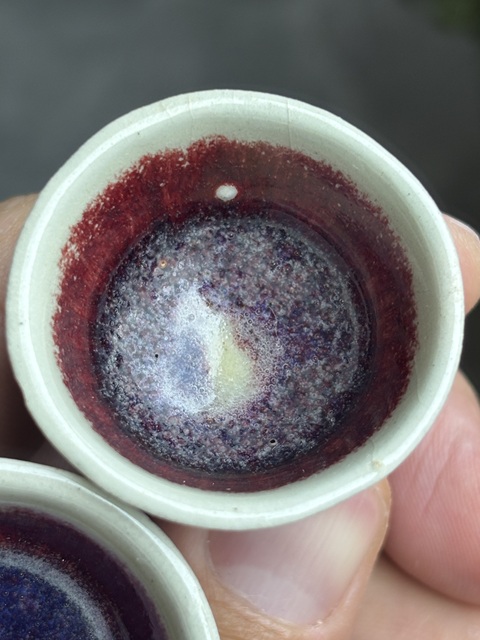 古玩陶瓷窯變釉高足杯真品鑒賞圖