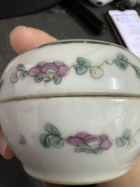 古玩陶瓷粉彩麒麟送子粉盒真品鑒賞圖
