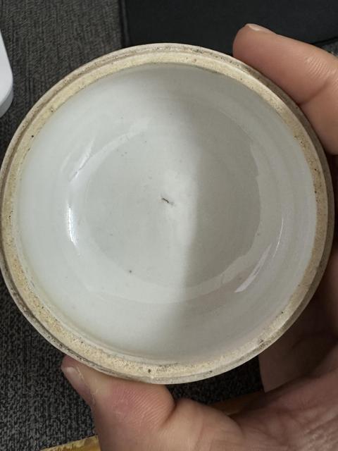 古玩陶瓷粉彩麒麟送子粉盒真品鑒賞圖
