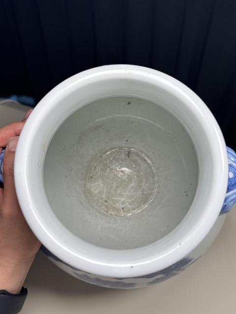 古玩陶瓷青花松鹿圖象耳尊真品鑒賞圖