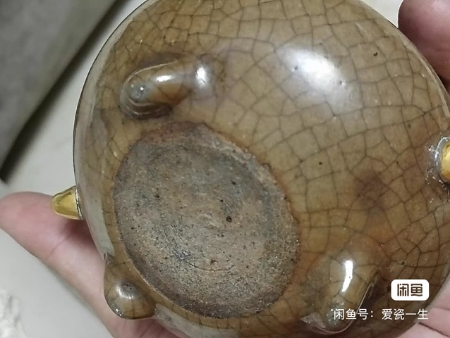 古玩陶瓷哥釉香爐真品鑒賞圖