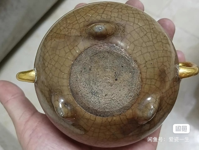 古玩陶瓷哥釉香爐真品鑒賞圖