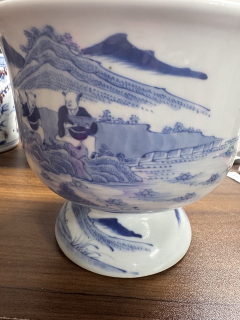 古玩陶瓷青花高足缸真品鑒賞圖