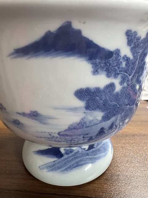古玩陶瓷青花高足缸真品鑒賞圖