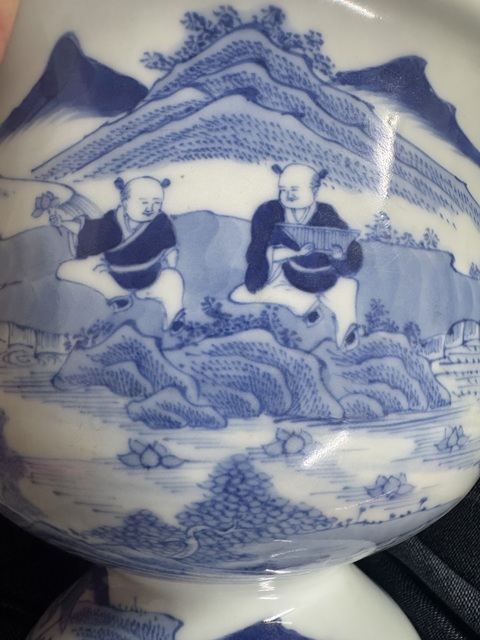 古玩陶瓷青花高足缸真品鑒賞圖