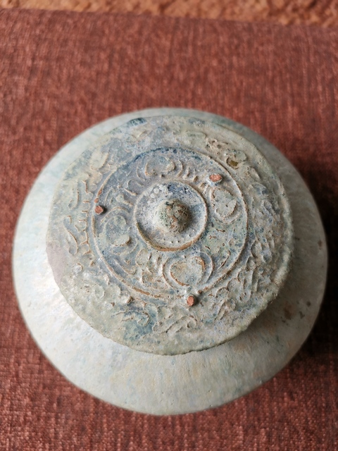 古玩陶瓷漢代綠釉蓋罐真品鑒賞圖