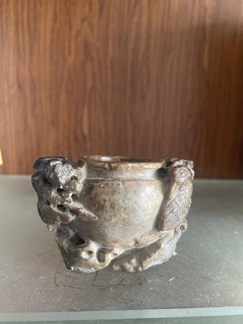 古玩雜項(xiàng)壽山石水盂真品鑒賞圖