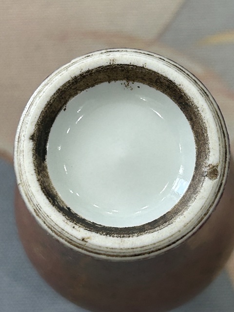 古玩陶瓷晚清豇豆紅梅瓶釉鼻煙壺拍賣,當前價格3860元