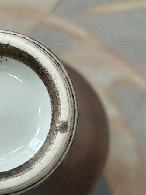 古玩陶瓷晚清豇豆紅梅瓶釉鼻煙壺拍賣,當前價格3860元