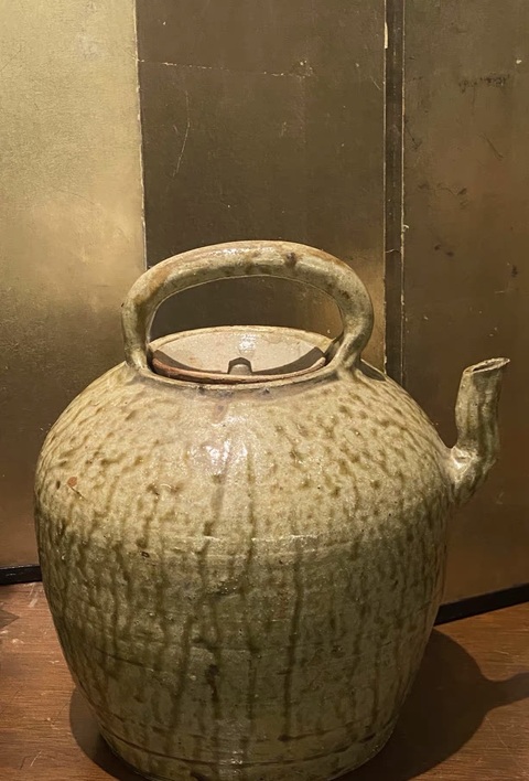 古玩陶瓷青釉提梁壺真品鑒賞圖