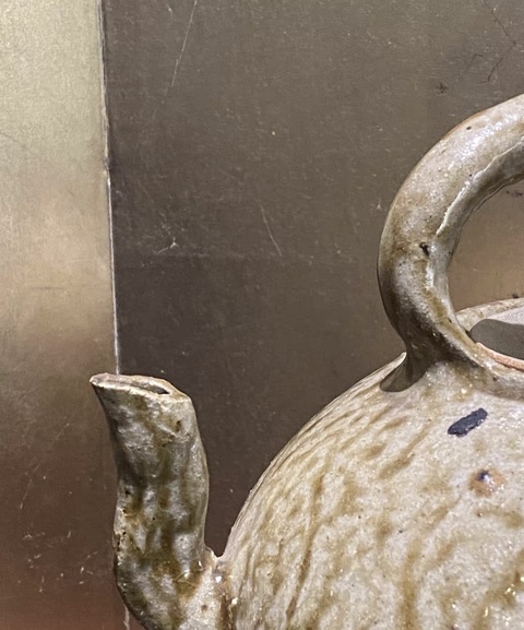古玩陶瓷青釉提梁壺真品鑒賞圖