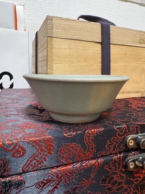 古玩陶瓷龍泉青瓷水洗真品鑒賞圖