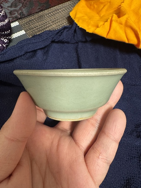 古玩陶瓷龍泉青瓷水洗真品鑒賞圖