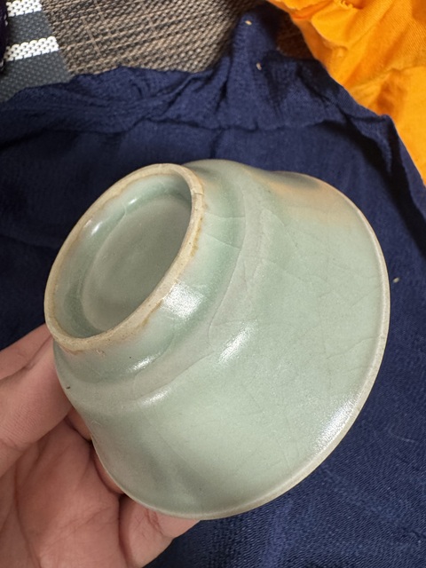 古玩陶瓷龍泉青瓷水洗真品鑒賞圖