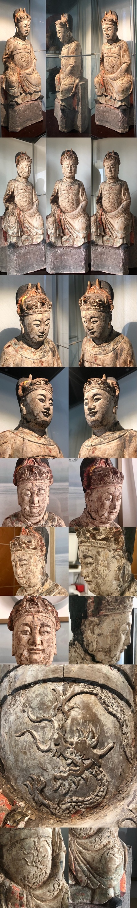 古玩雜項明代·文曲星天官 漆金彩木雕造像拍賣，當前價格50000元