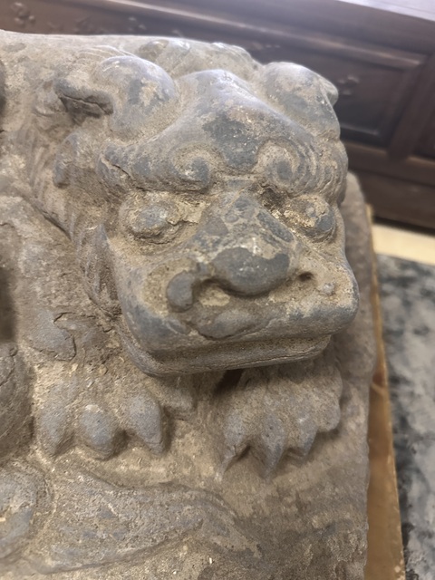 古玩雜項青石獅子真品鑒賞圖
