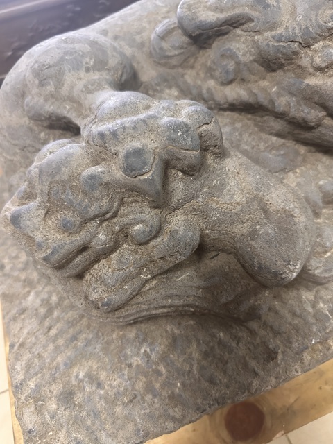 古玩雜項青石獅子真品鑒賞圖