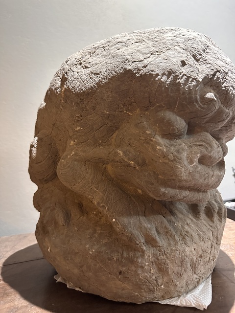 古玩雜項青石獅子真品鑒賞圖