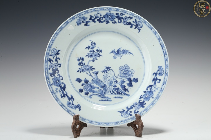 古玩陶瓷清早·青花鳳求凰紋折沿盤拍賣,當(dāng)前價(jià)格3800元
