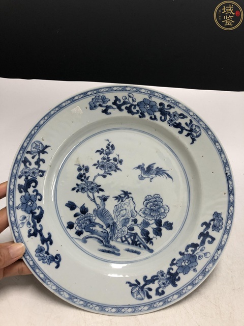 古玩陶瓷清早·青花鳳求凰紋折沿盤拍賣,當(dāng)前價(jià)格3800元