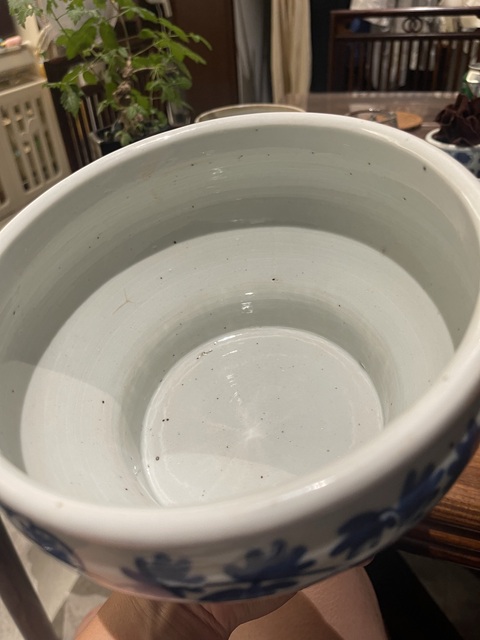 古玩陶瓷花卉紋青花馬蹄尊真品鑒賞圖