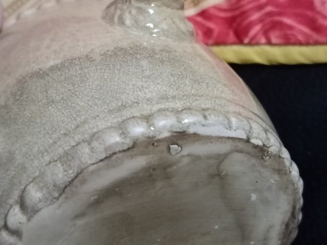 古玩陶瓷漳州窯雙鋪首香爐真品鑒賞圖