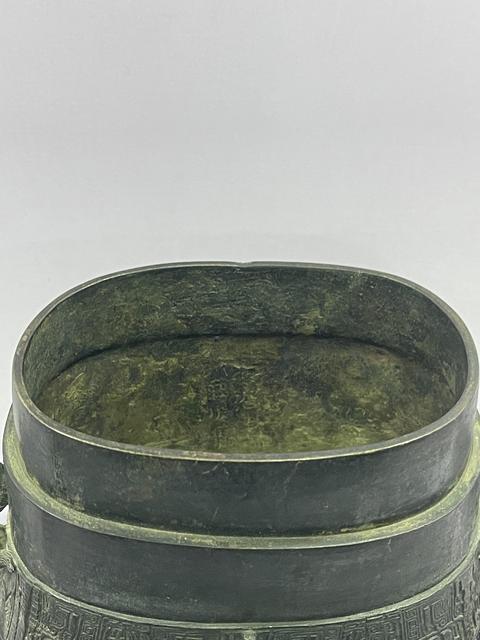 古玩銅器提梁卣真品鑒賞圖