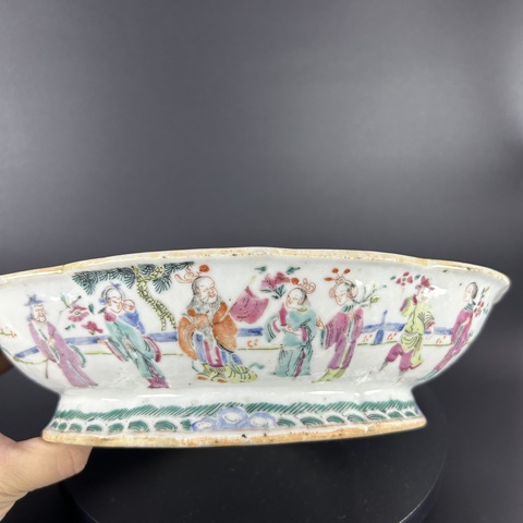 古玩陶瓷青花十二花神貢碗真品鑒賞圖