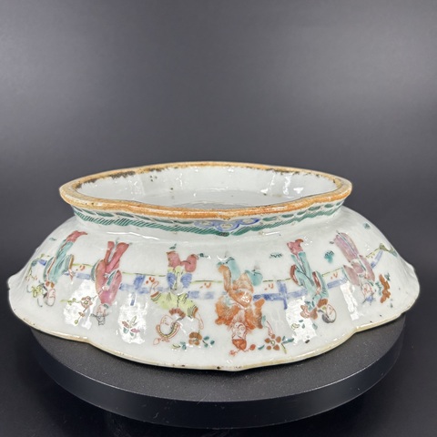 古玩陶瓷青花十二花神貢碗真品鑒賞圖