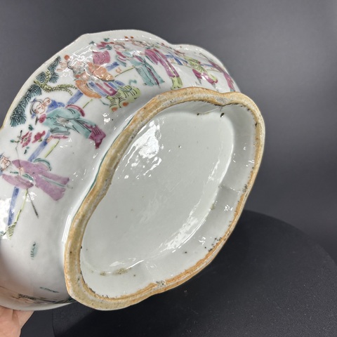 古玩陶瓷青花十二花神貢碗真品鑒賞圖
