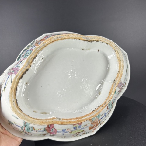 古玩陶瓷青花十二花神貢碗真品鑒賞圖
