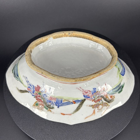 古玩陶瓷粉彩趙子龍救主圖貢碗真品鑒賞圖
