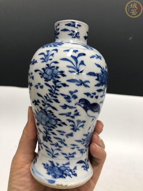 古玩陶瓷光緒·青花花鳥紋雞腿瓶拍賣,當前價格2900元