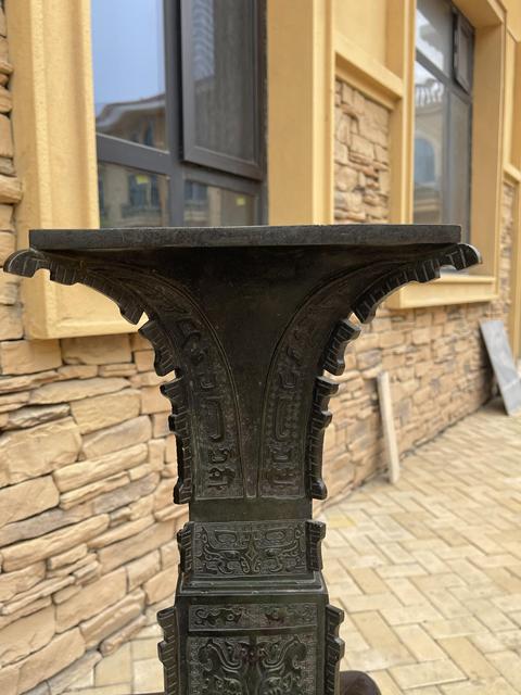 古玩銅器銅花觚真品鑒賞圖