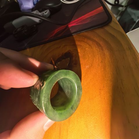 古玩玉器龍紋扳指真品鑒賞圖