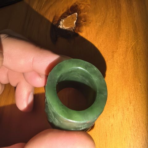 古玩玉器龍紋扳指真品鑒賞圖
