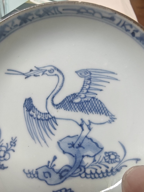古玩陶瓷雍正淡描青花小碟真品鑒賞圖