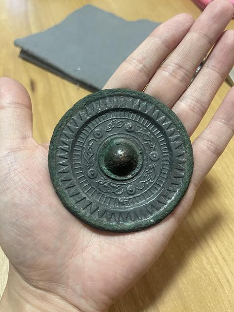 古玩銅器小鳥鏡拍賣，當前價格1200元
