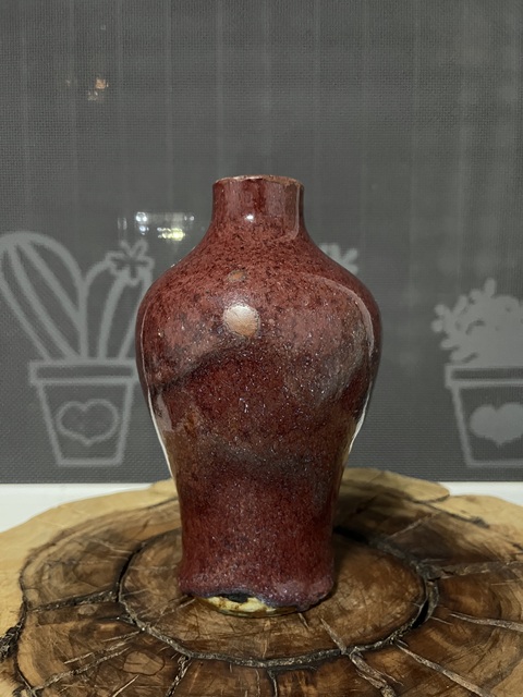 古玩陶瓷乾隆鈞紅釉梅瓶拍賣,當前價格3888元