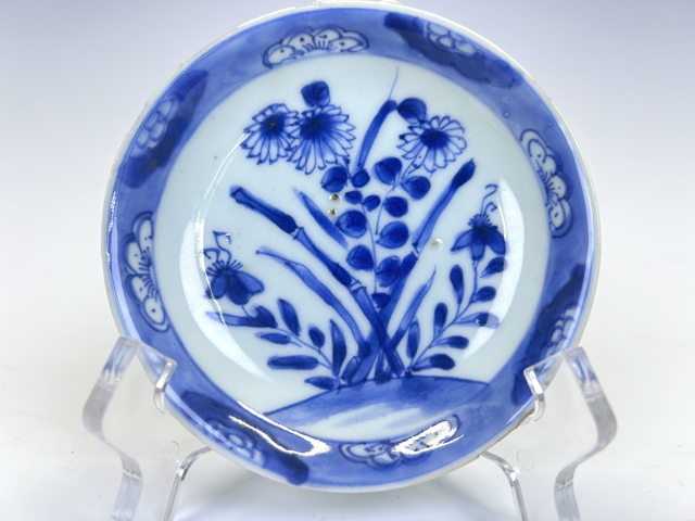 古玩陶瓷清康熙·青花花卉碟拍賣，當前價格68元
