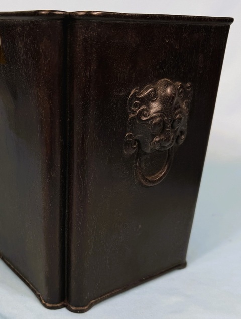 古玩雜項木筆筒真品鑒賞圖