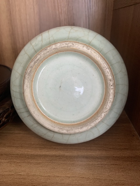 古玩陶瓷豇豆紅釉荸薺瓶真品鑒賞圖