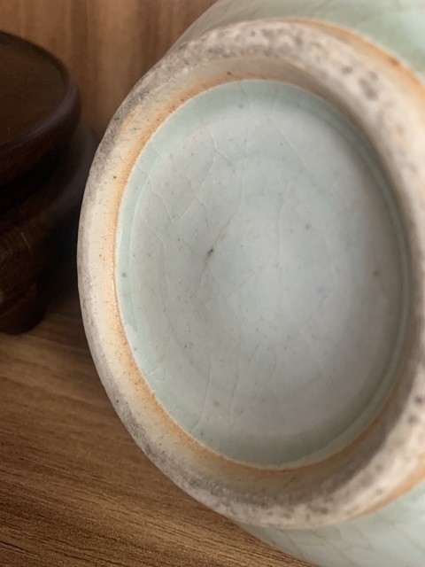 古玩陶瓷豇豆紅釉荸薺瓶真品鑒賞圖